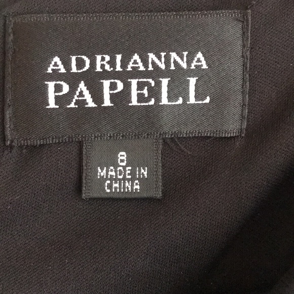 Black with lace skirt cocktail dress from Adrianna Papell. Size 8 - Picture 3 of 5